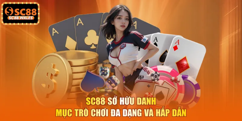 SC88 sở hữu danh mục trò chơi đa dạng và hấp dẫn